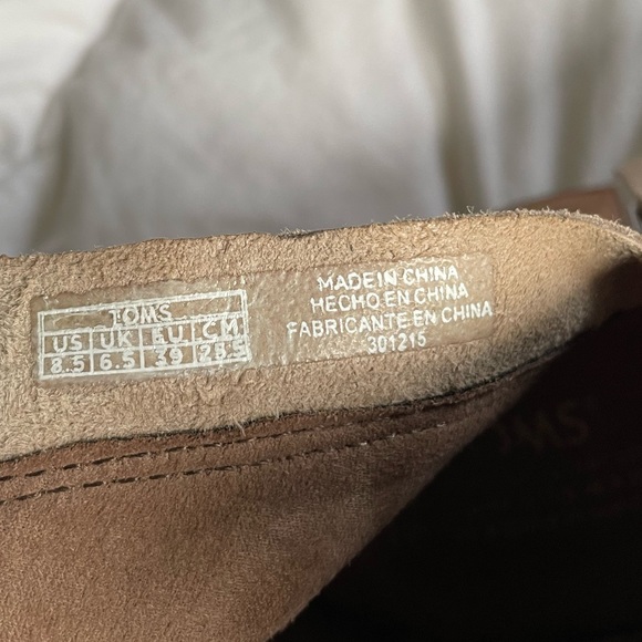 Toms Majorca Taupe Perforated Peep-toe Booties Ankle Boots 8.5 - Picture 7 of 8